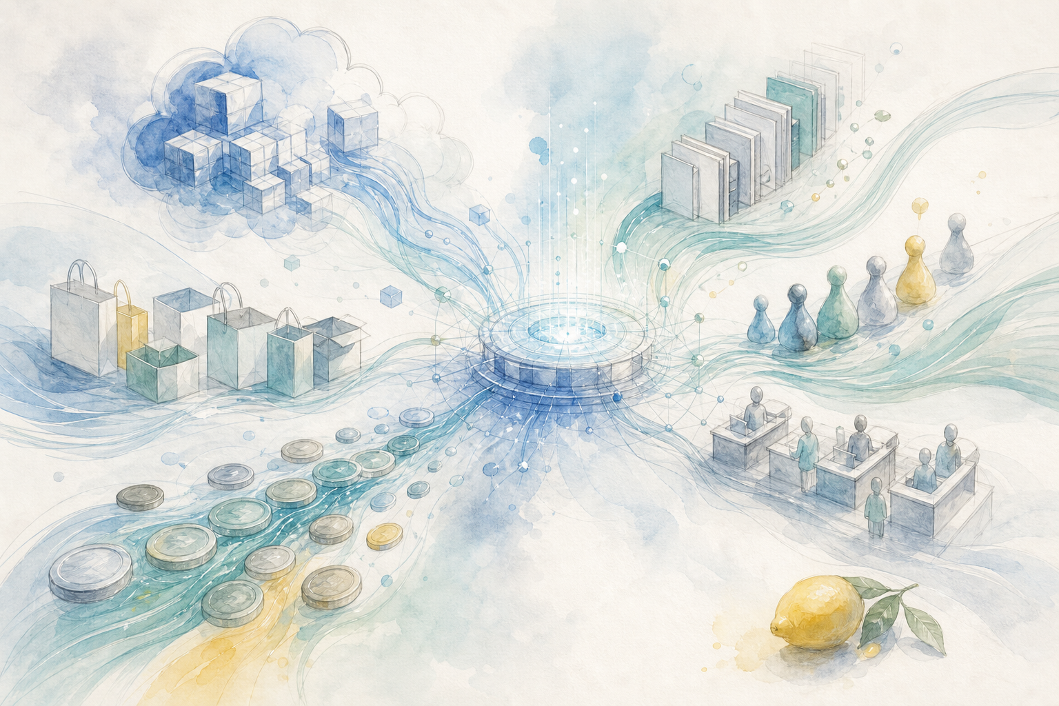 AI reshaping money flows across commerce, cloud, work, and games